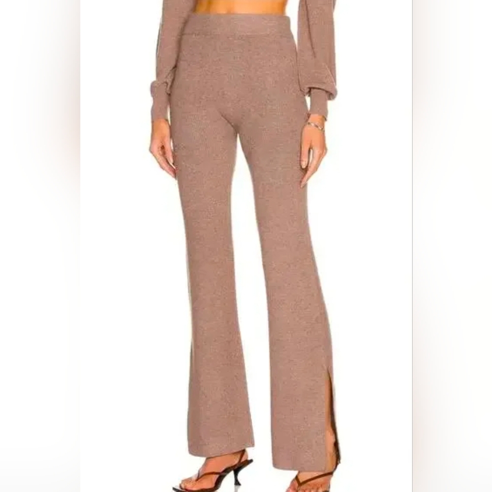 Le Ore Ribbed Flare Leg Split